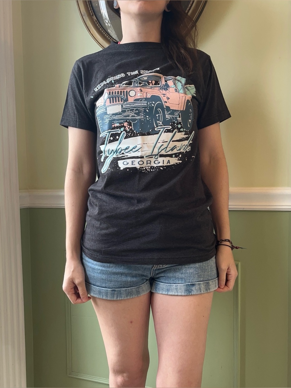Tybee Island Georgia Jeep t shirt